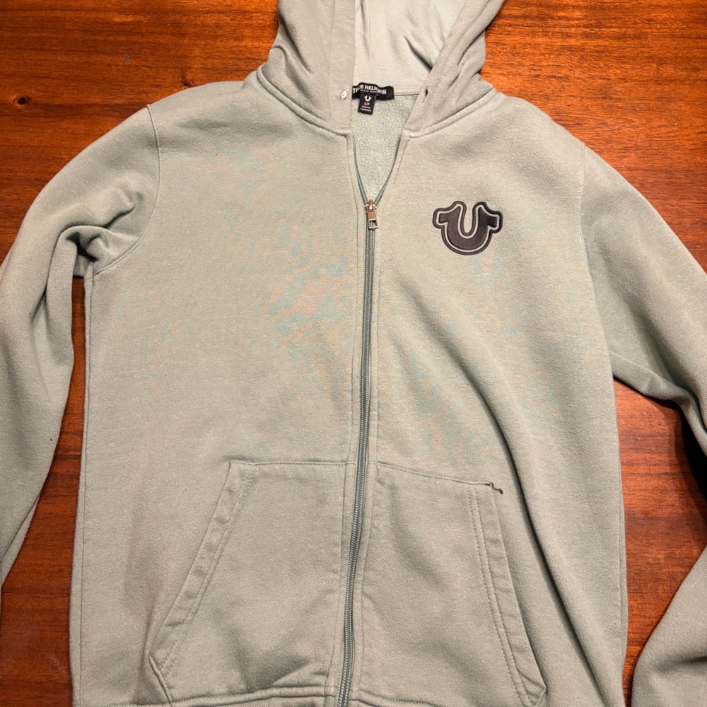 True Religion Light Greyish Green Hoodie